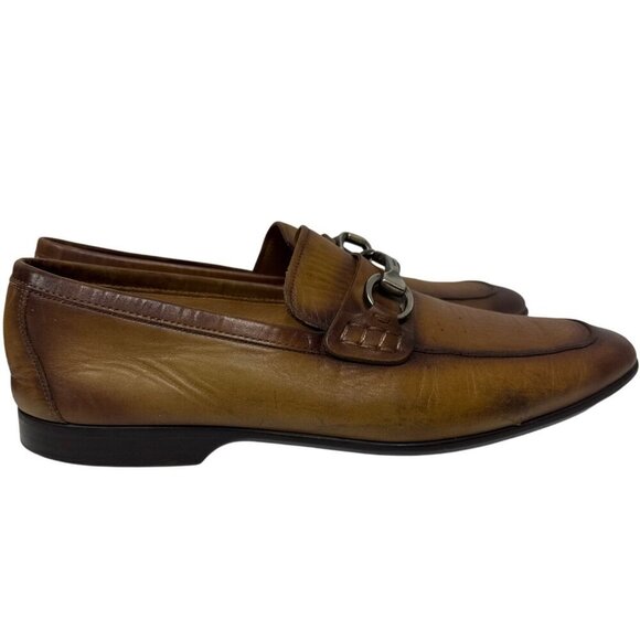 Magnanni Men\'s Shoes Bit Loafers Rafa II Gognac Calfskin Leather Dress Size 10 main image 12